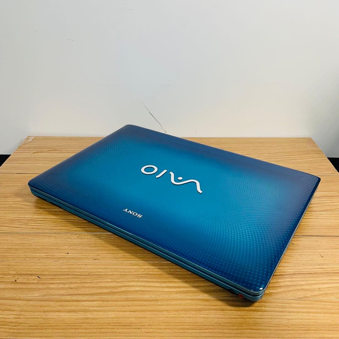 クリスタルブルーVAIOノートパソコンSSD Windows11 オフィスDVD