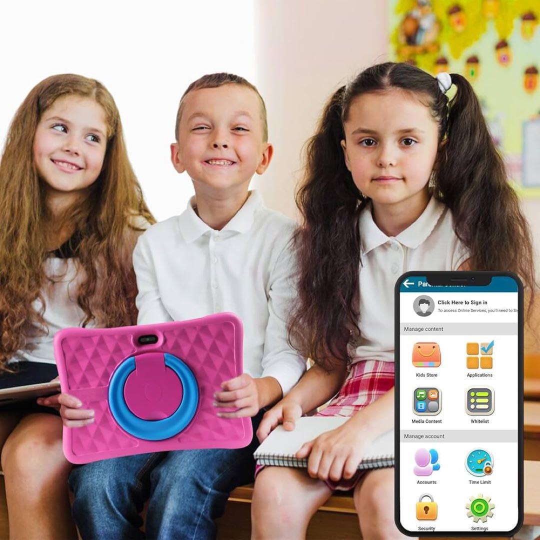 Android KIDS 子供用タブレット Wi-Fi機能　ピンクカバー付き