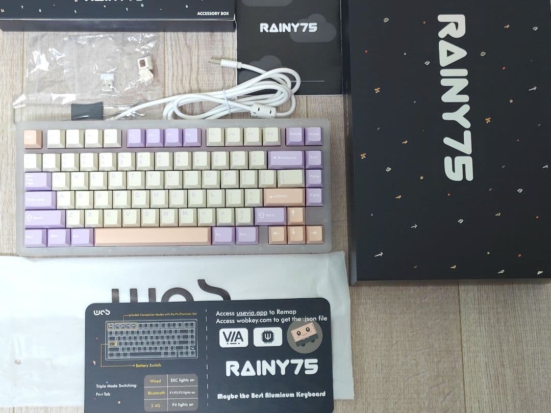 キーボード WOBKEY Rainy 75 Pro Acrylic Edition