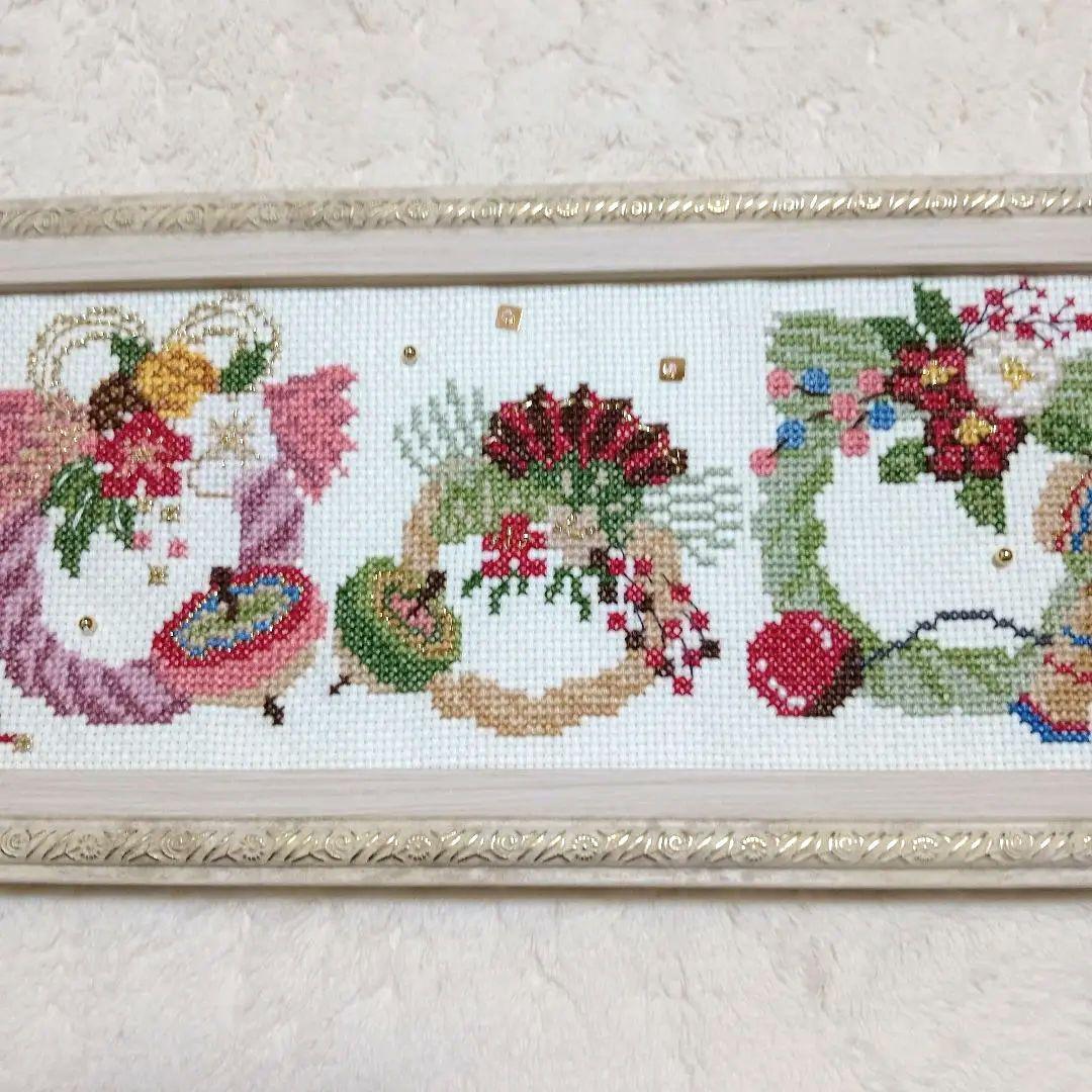 クロスステッチ完成品HOBBYRA HOBBYRE〈縁むすびの正月あそび〉