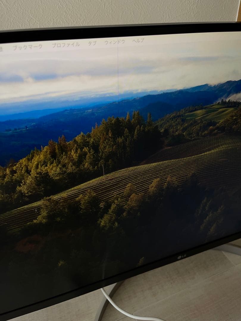 LG 27UL850-W 27インチ 4Kモニター 使用感強め/画面に黒線あり