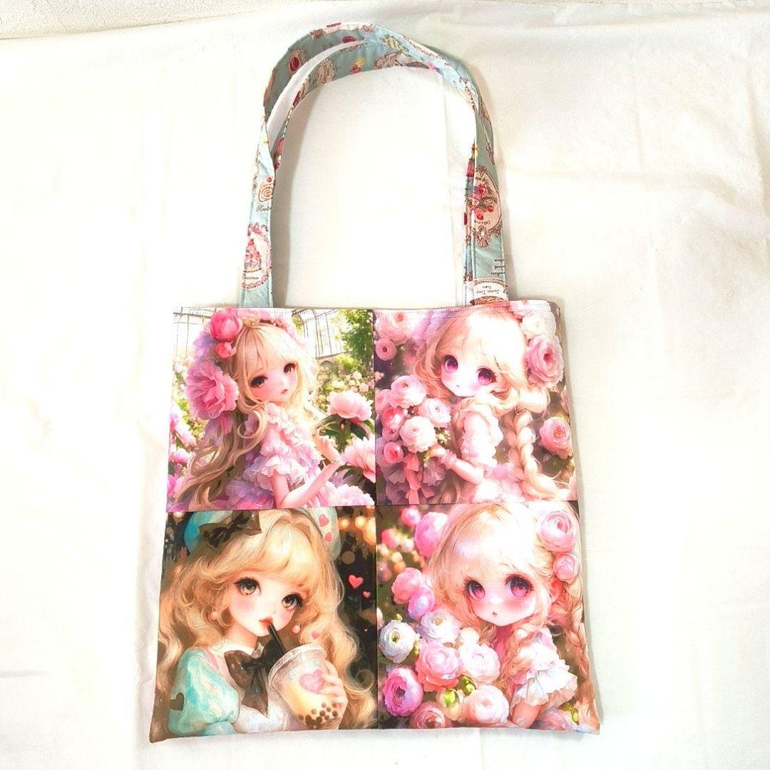 りんりん様】ハンドメイドオーダー★女の子★肩がけトートバッグ　3点