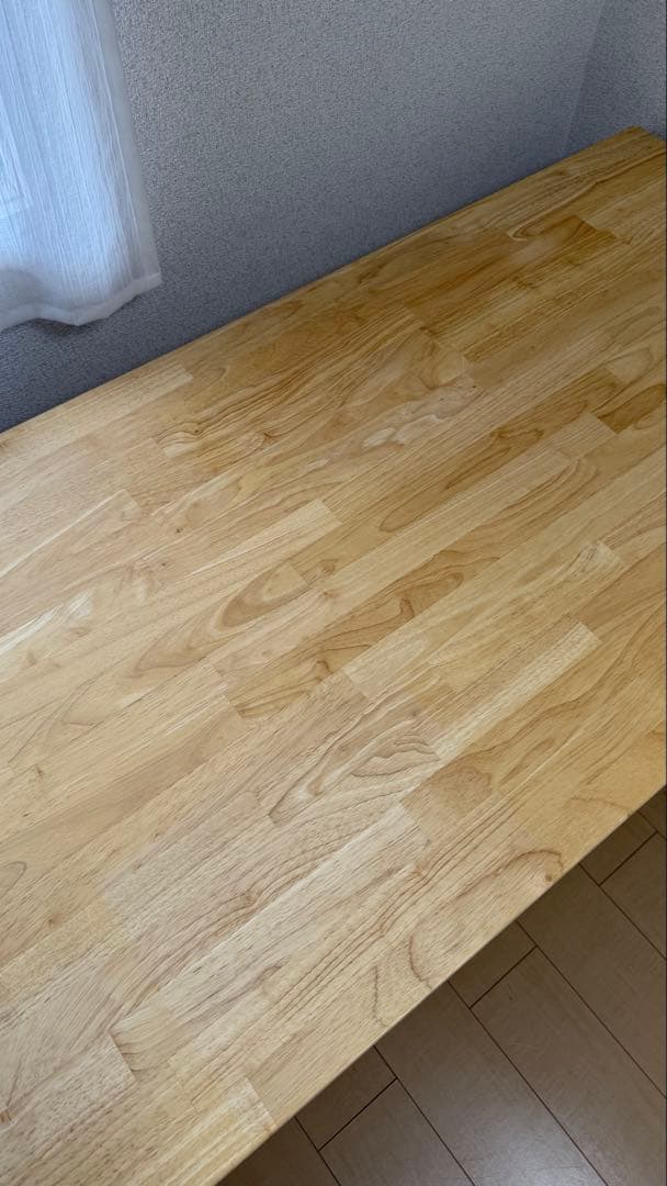 KANADEMONO テーブル/デスク×ラバーウッドナチュラル 黒スチール