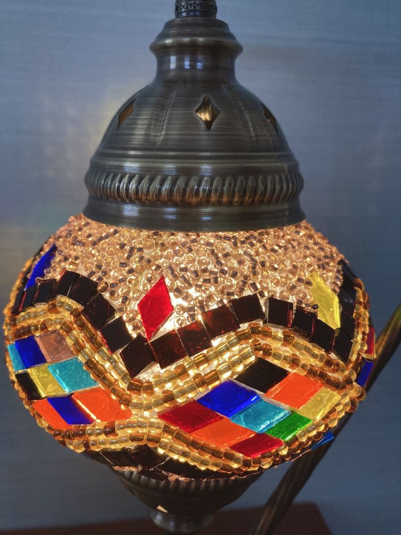 ハンドメイド　トルコランプ　スワン型　吊り下げ小サイズ