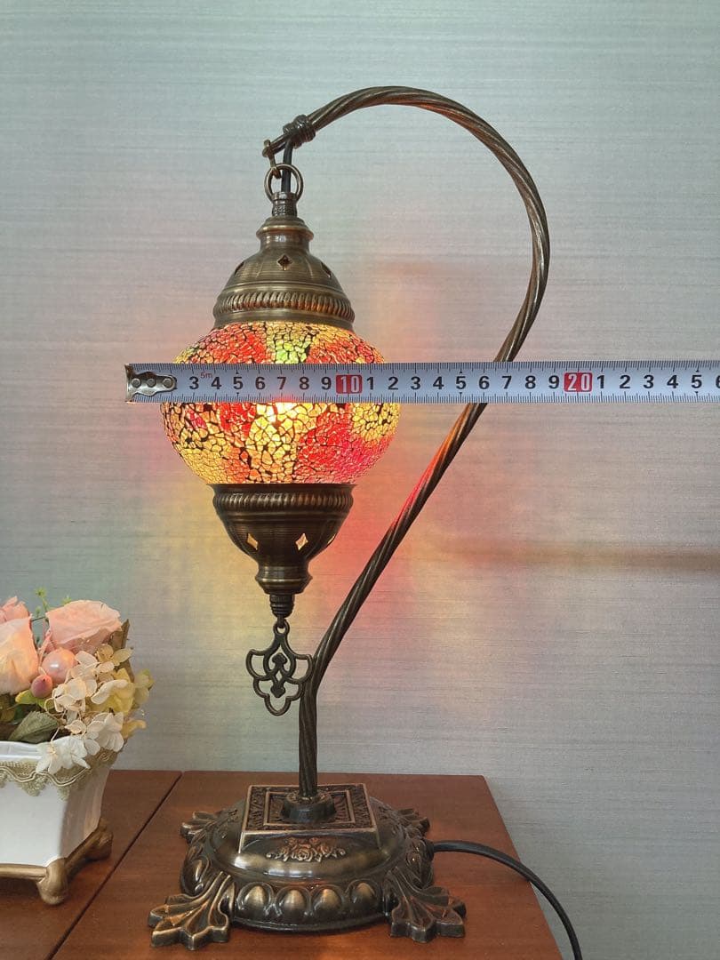ハンドメイド　トルコランプ　スワン型　吊り下げ小サイズ