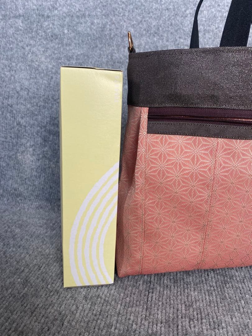 超軽量♡倉敷畳縁そとポッケつき2wayリボントート(さくらシャーベット)