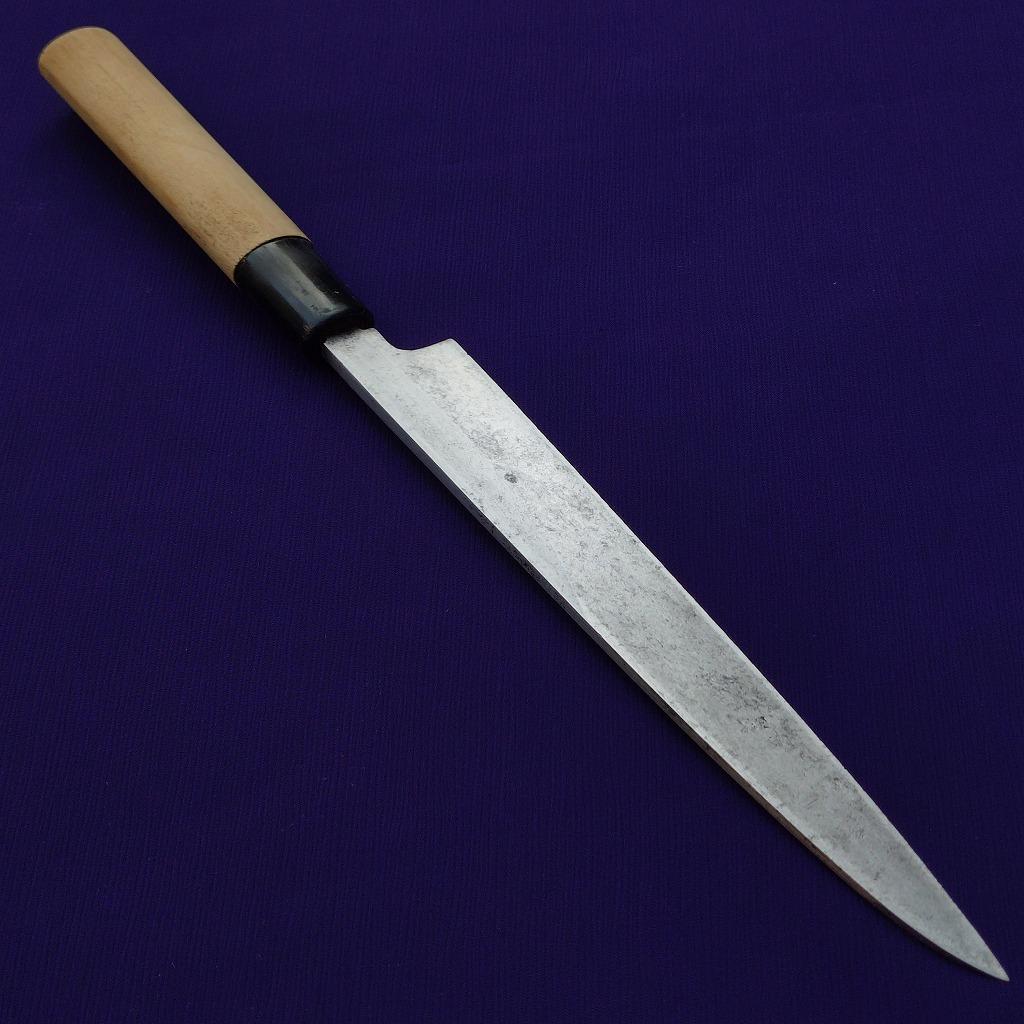 刺身包丁 義久 木屋 刃長約195㎜ 片刃 柳刃包丁 正夫 庖丁 《0334》