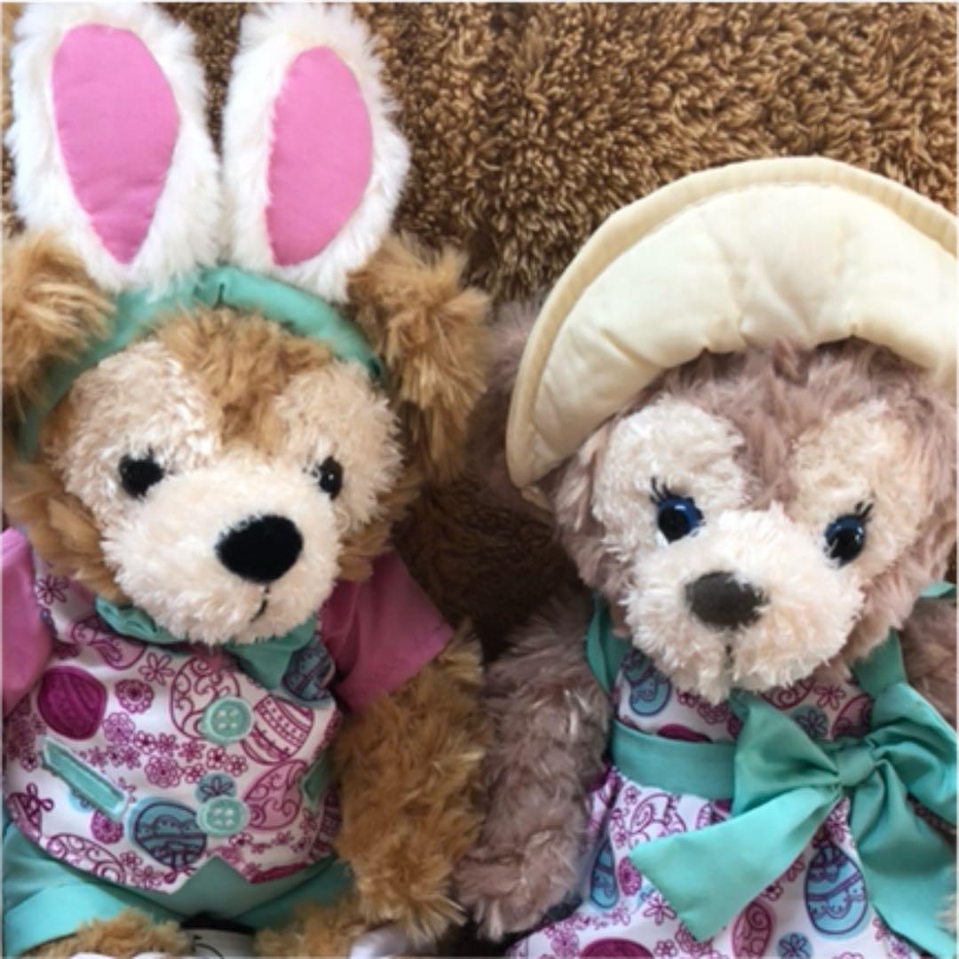 ダッフィー シェリーメイ イースター 上海ディズニー ぬいぐるみ タグ付き