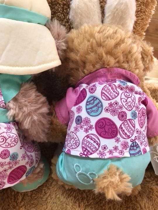 ダッフィー シェリーメイ イースター 上海ディズニー ぬいぐるみ タグ付き