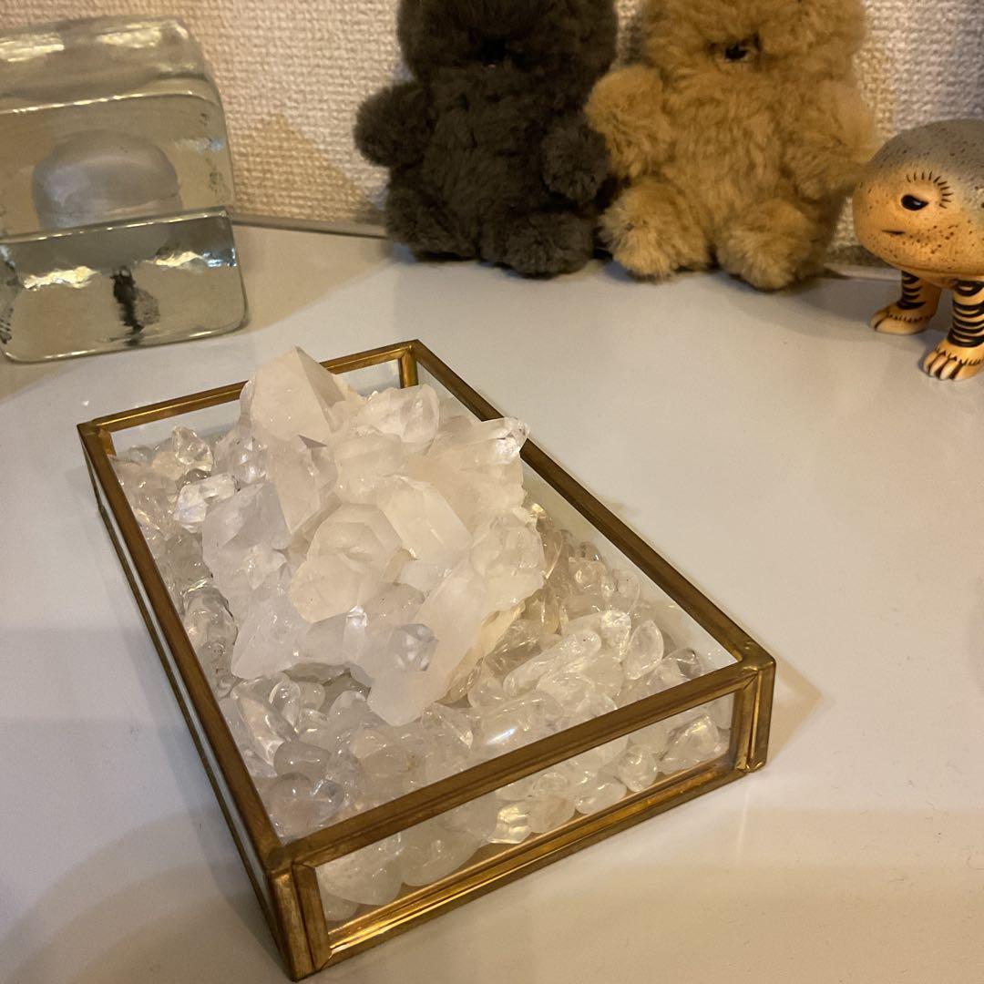 トマスゴンサガ産　スーパーエクセレントクラス　水晶クラスター　浄化セット　天然石