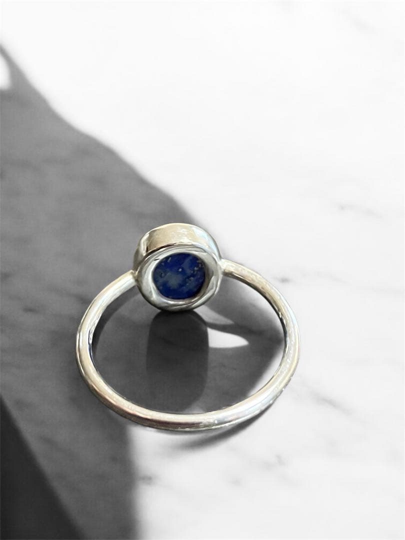 ハンドメイド　シルバーリング　ラピスラズリ13号　Charch jewelry