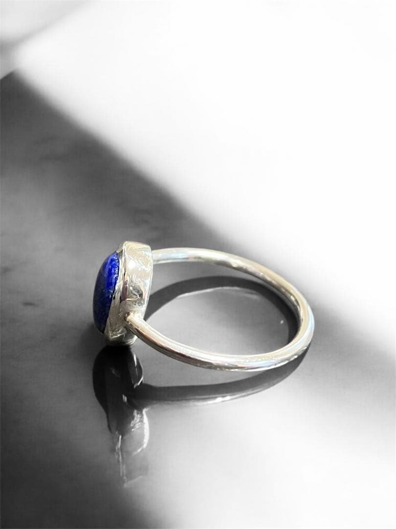 ハンドメイド　シルバーリング　ラピスラズリ13号　Charch jewelry