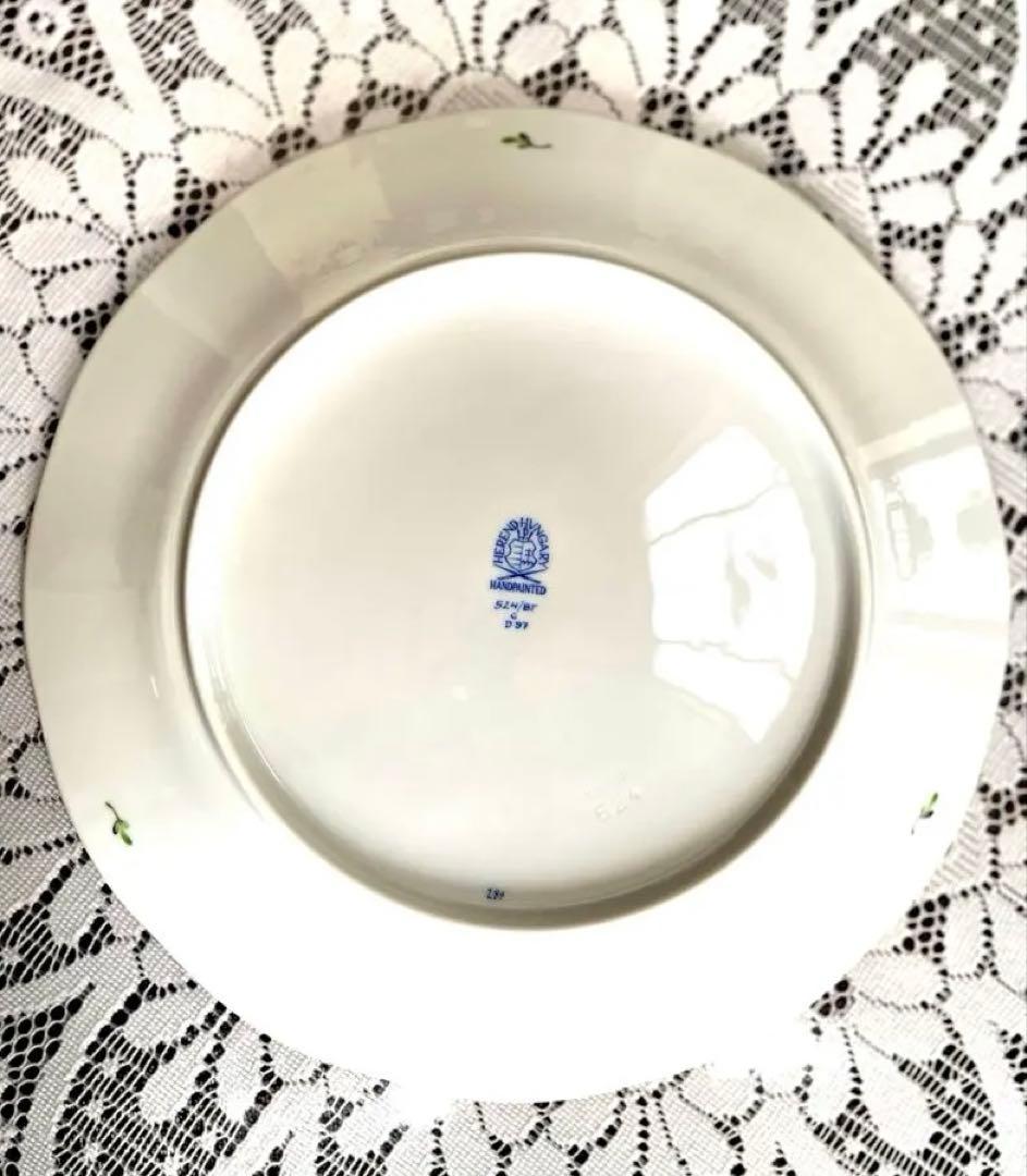 ★ヘレンド★ハンガリー 花柄陶磁器プレート直径25cm華やかな手描き皿 S20