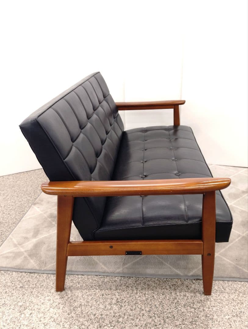 カリモク カリモク60 Kチェア ソファ 2人掛け ブラック 合皮