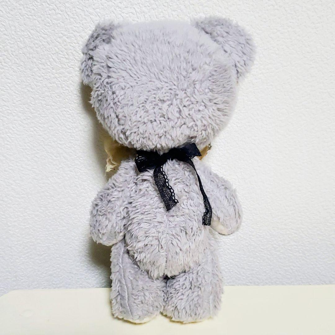 No.711 テディベア(M)　BD 2026.3.23 グレー×コサージュ