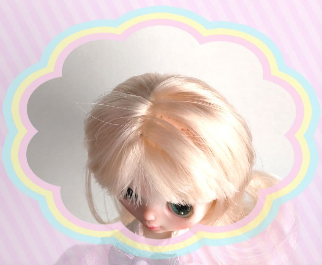 カスタムアイシードール✰プチサイズ　やや難あり　本体とおまけのニット帽