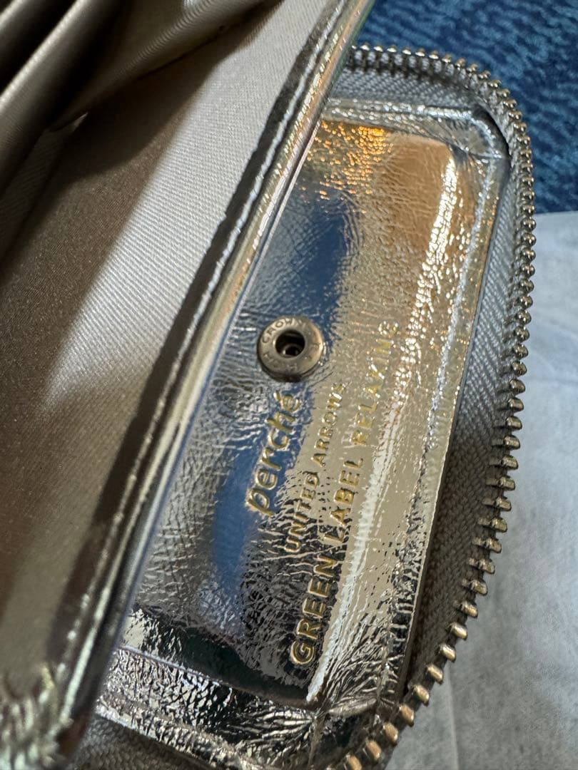 新品perche green label relaxingレザードットウォレット