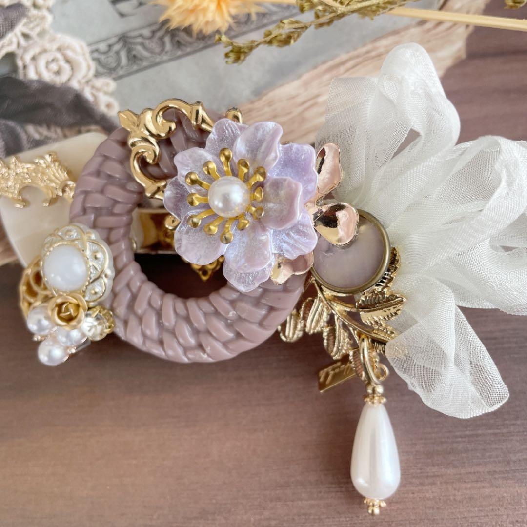 ハンドメイド☆和装も洋装も♡上品華やかヘアクリップ♡