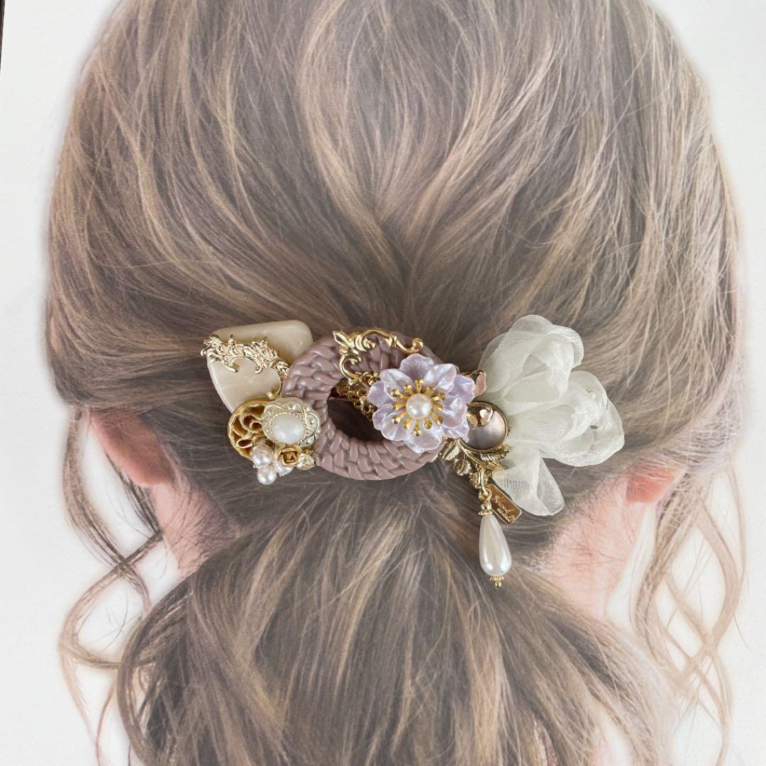 ハンドメイド☆和装も洋装も♡上品華やかヘアクリップ♡