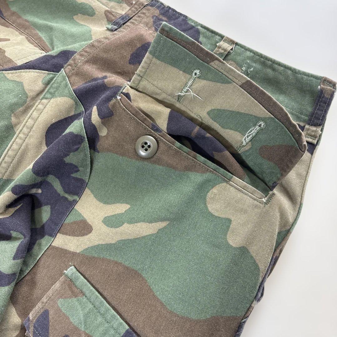米軍実物 ウッドランドカモ コンバットパンツ サイズSMALL-SHORT