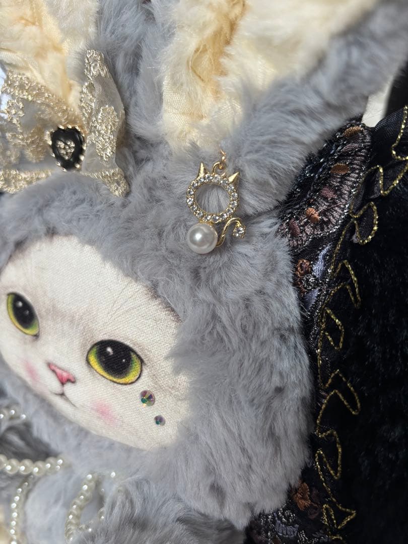 山*ば様 コヤンイサムチョン　ファーバッグ　ギムくん　グレーうさちゃん