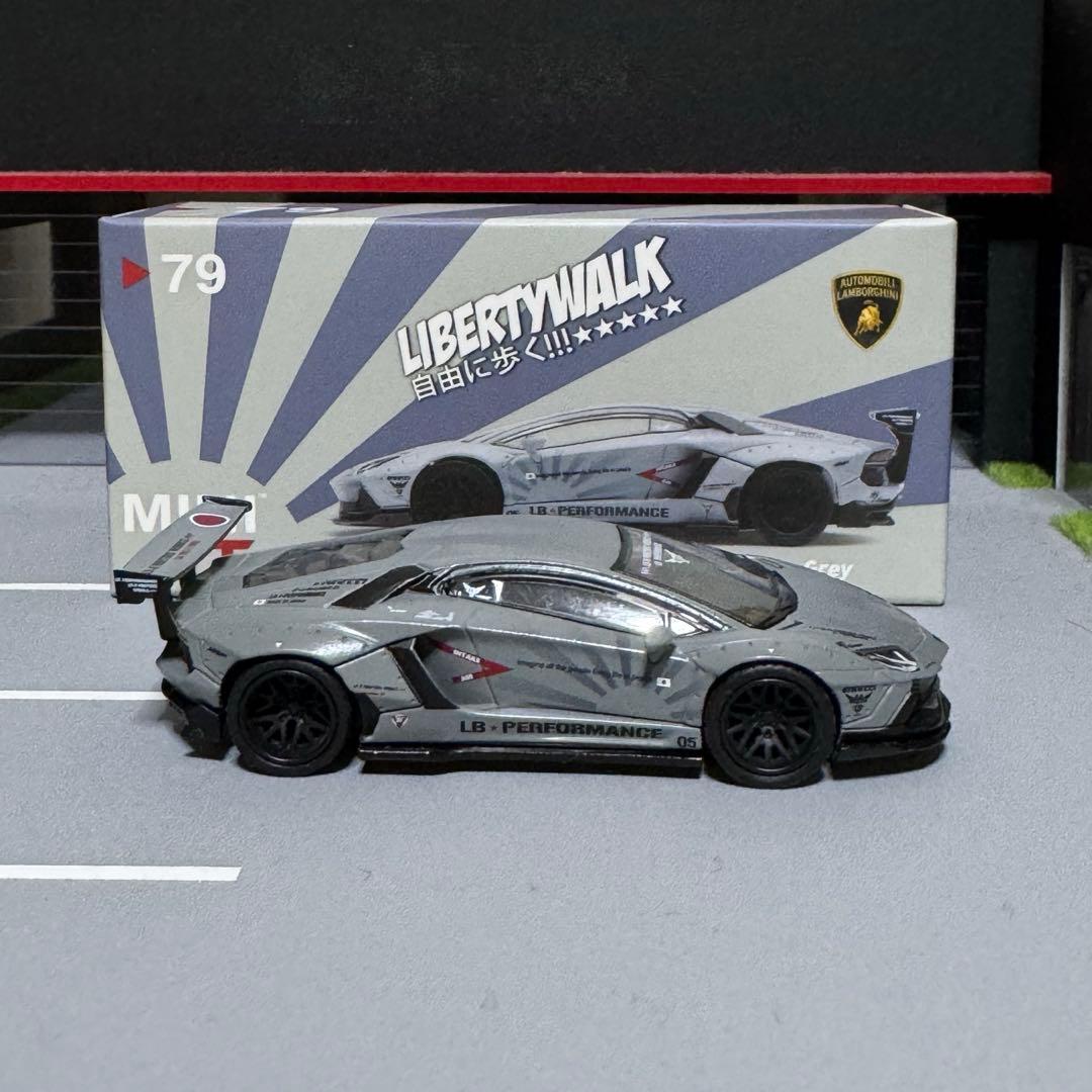 minigt lbwk LamborghiniAventador マットグレー