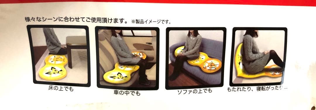 ポケモン　ピチュー　ピカチュウ　ライチュウ　フリーシート　クッション