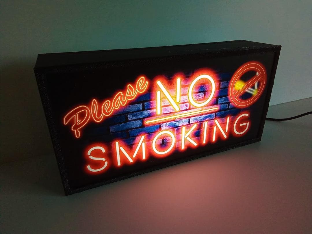 禁煙 喫煙 NO SMOKING たぱこ タバコ 看板 置物 雑貨 ライトBOX