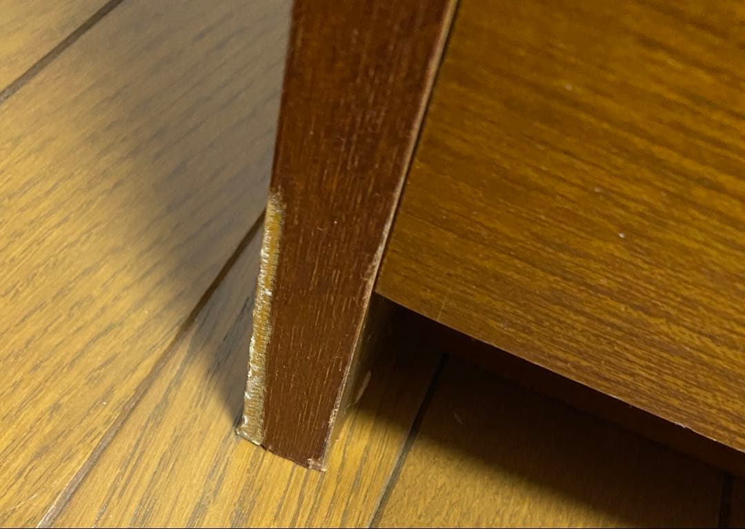 木製　ブラウンチェスト キャビネット　2段引き出し