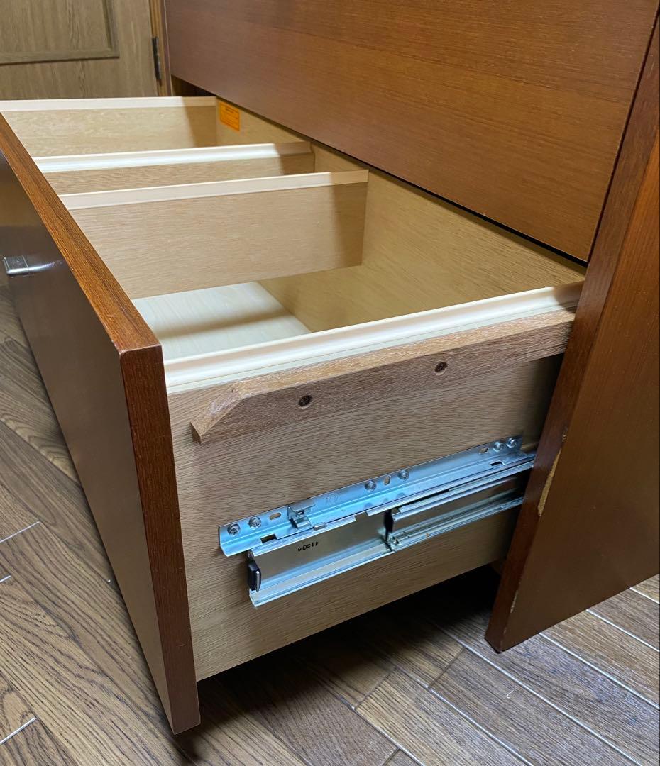 木製　ブラウンチェスト キャビネット　2段引き出し