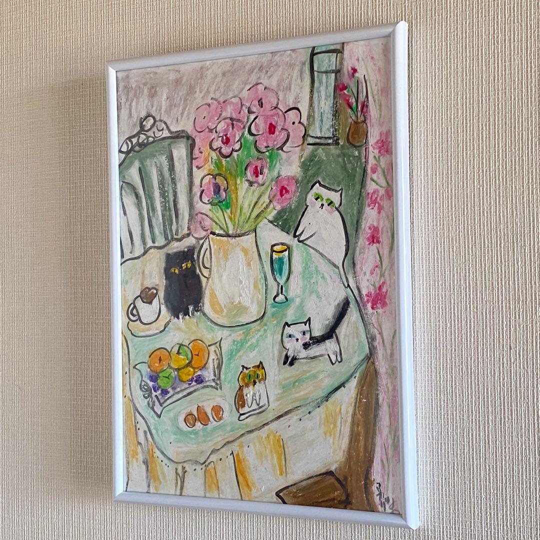 絵画 。手描き【部屋に漂う桜の香り】