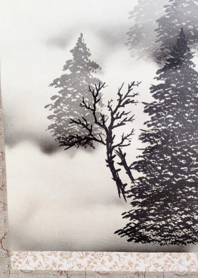 掛軸　寿桂　赤富士