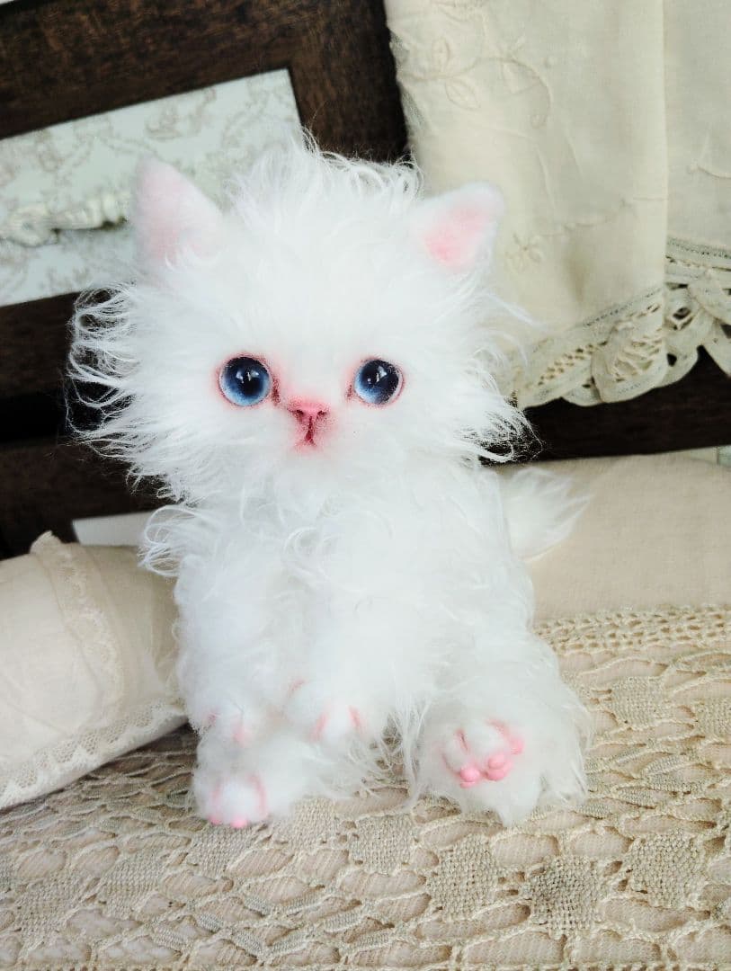セルカーレックス子猫♡キラちゃん♡癖っ毛♡アートドール♡ぬいぐるみ♡