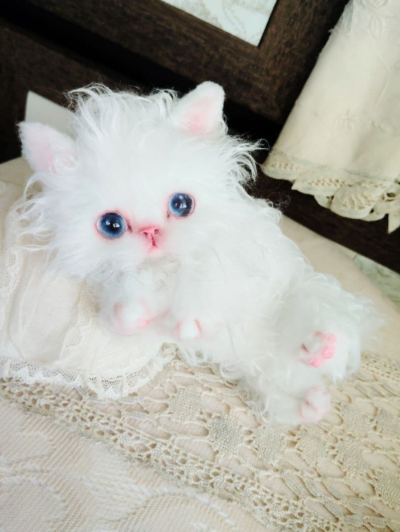 セルカーレックス子猫♡キラちゃん♡癖っ毛♡アートドール♡ぬいぐるみ♡