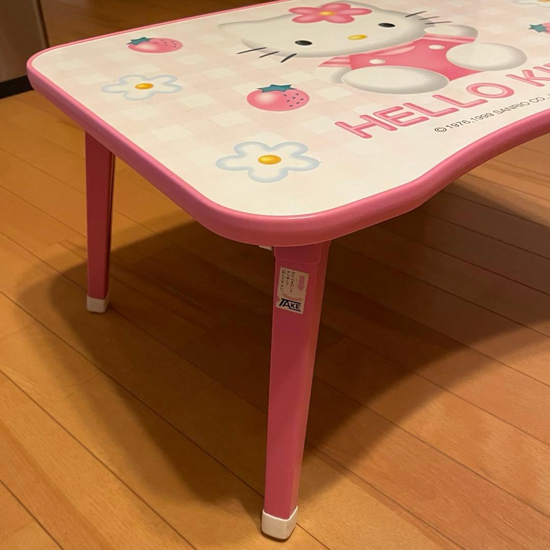 ハローキティ 折りたたみテーブル　机　レトロ　いちご✿お花柄 1999年製❣️