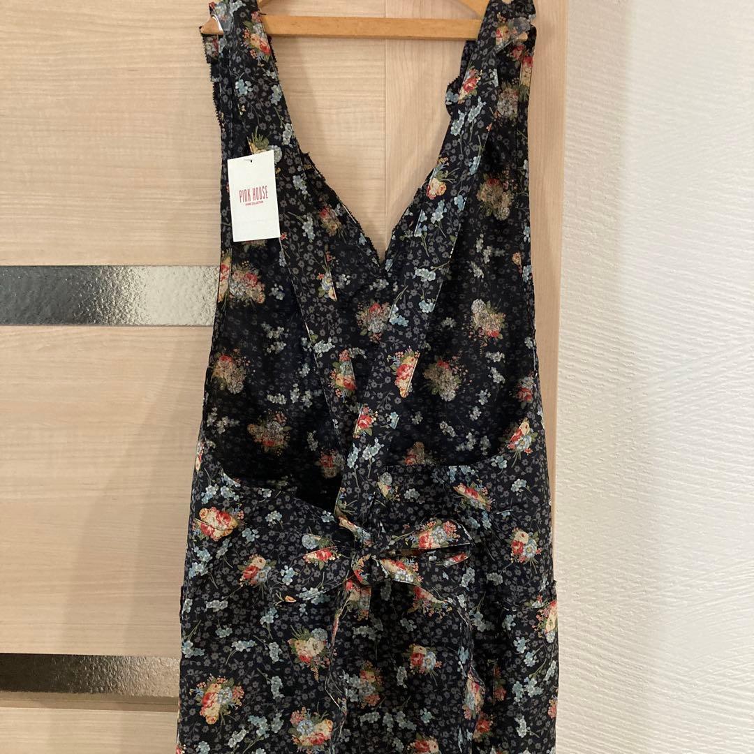 タグ付き新品PINK HOUSE 花柄エプロン