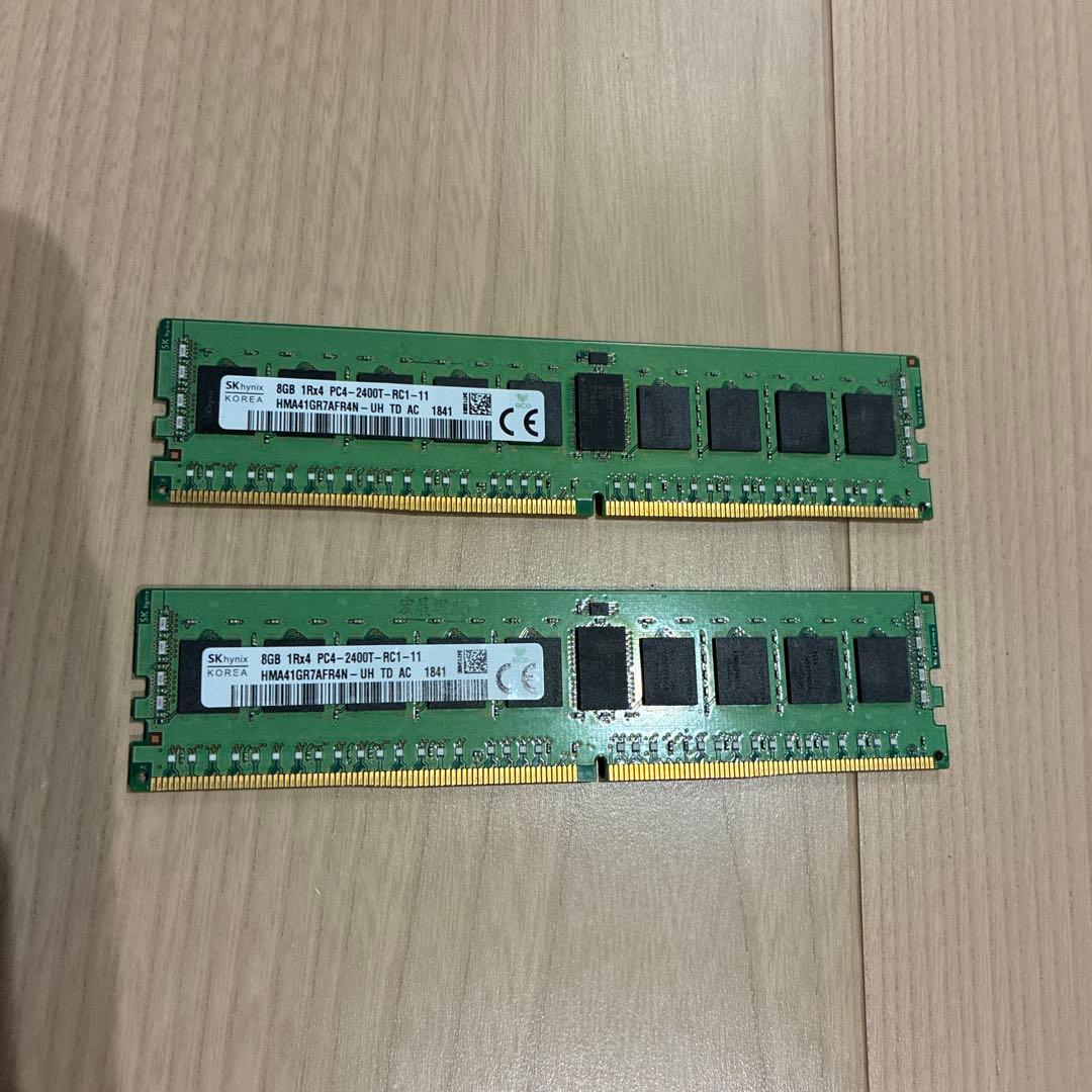 【送料込・中古・匿名配送】8GB PC4-2400T 2枚セット