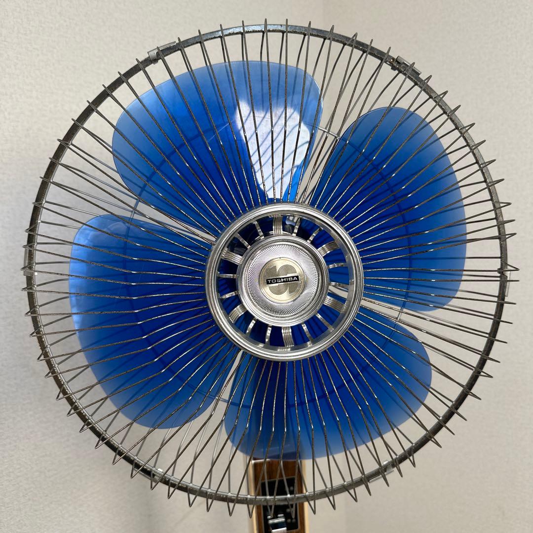 東芝 昭和レトロ 大型扇風機 S-40DE キャスター付 動作確認済み ※i1※