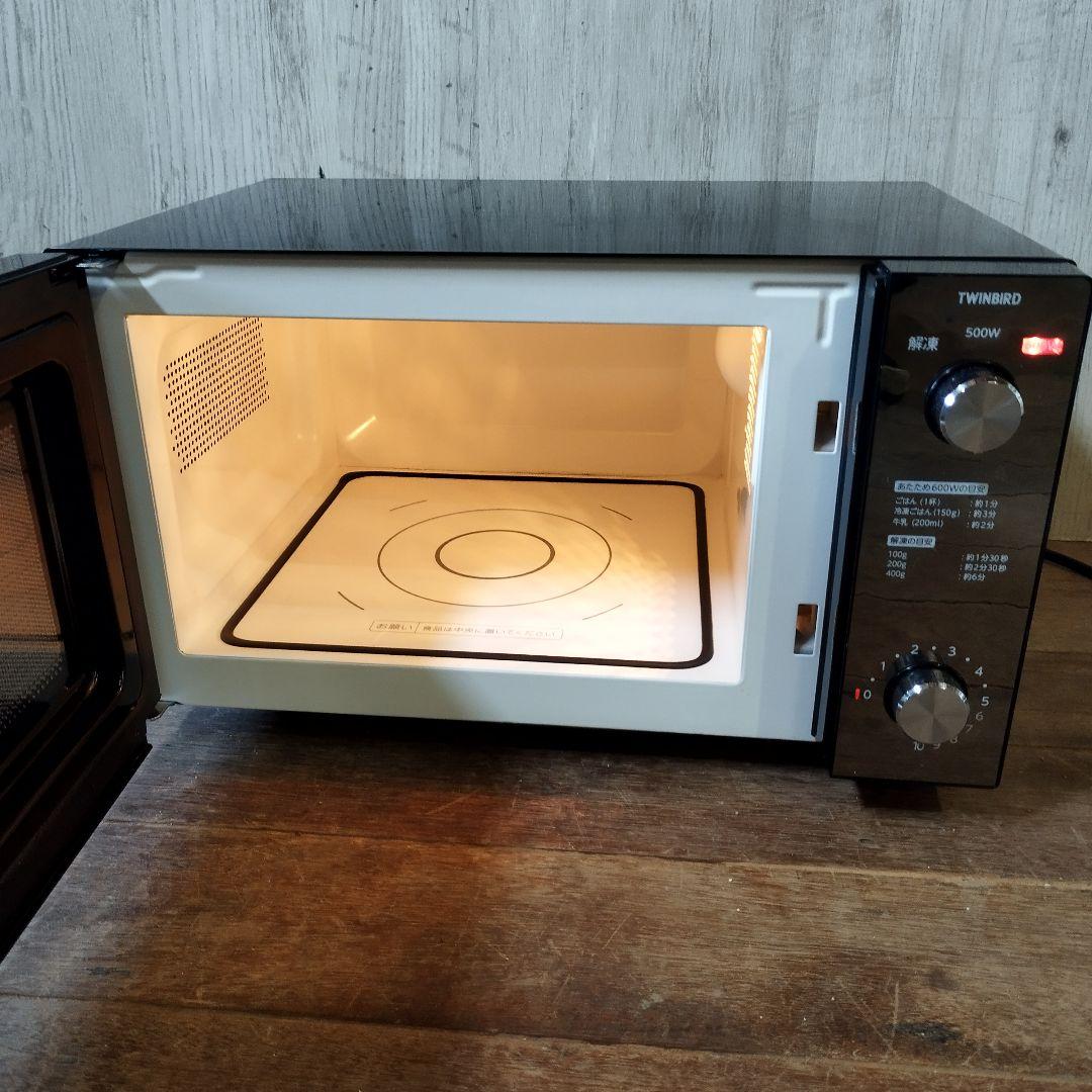 TWINBIRD ミラーガラスフラット 電子レンジ DR-D278 アース付き