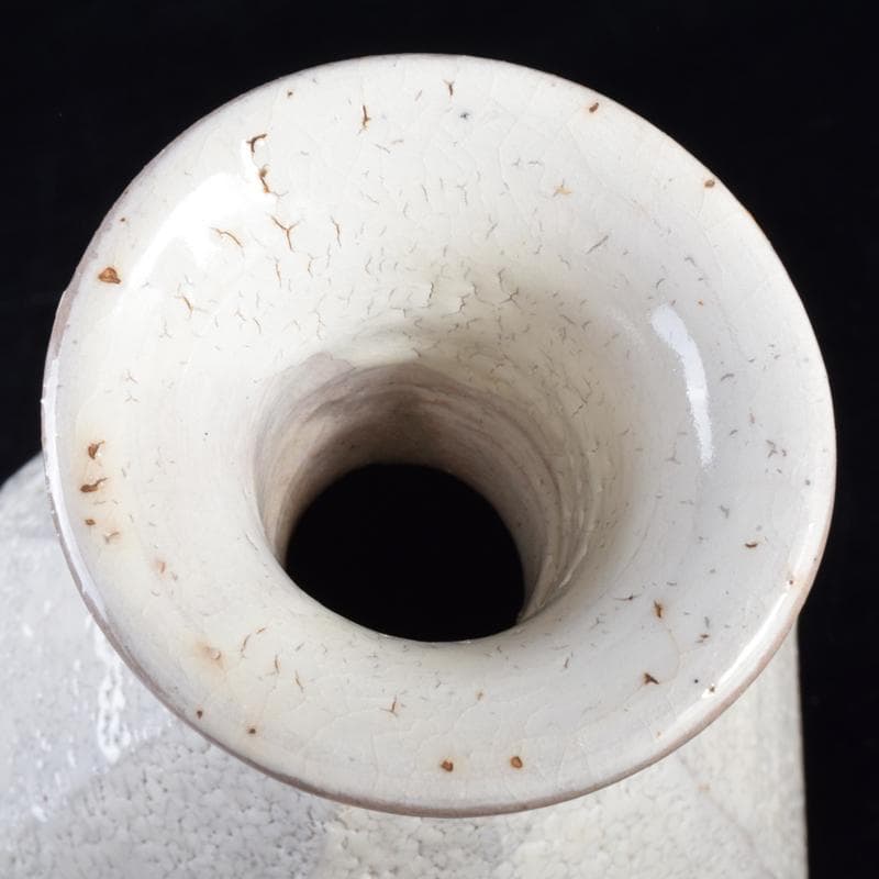 虎渓山　水月窯　染付　粉吹風　八角花瓶　共箱　C　7142