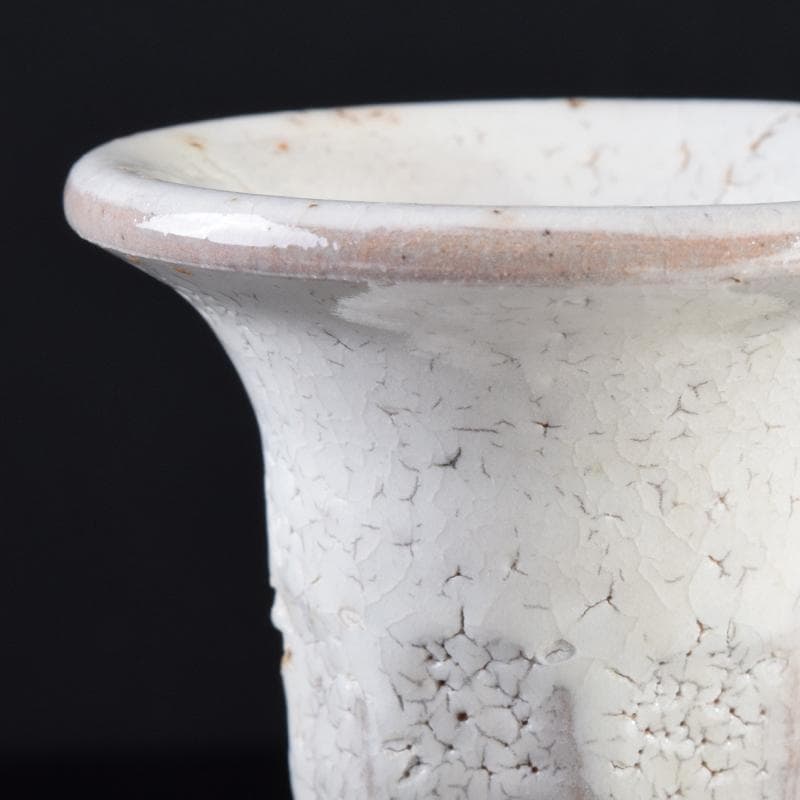 虎渓山　水月窯　染付　粉吹風　八角花瓶　共箱　C　7142