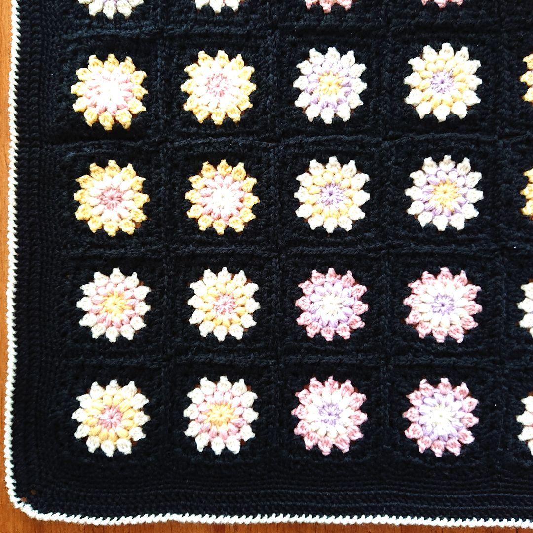 お花モチーフ☆手編みブランケット