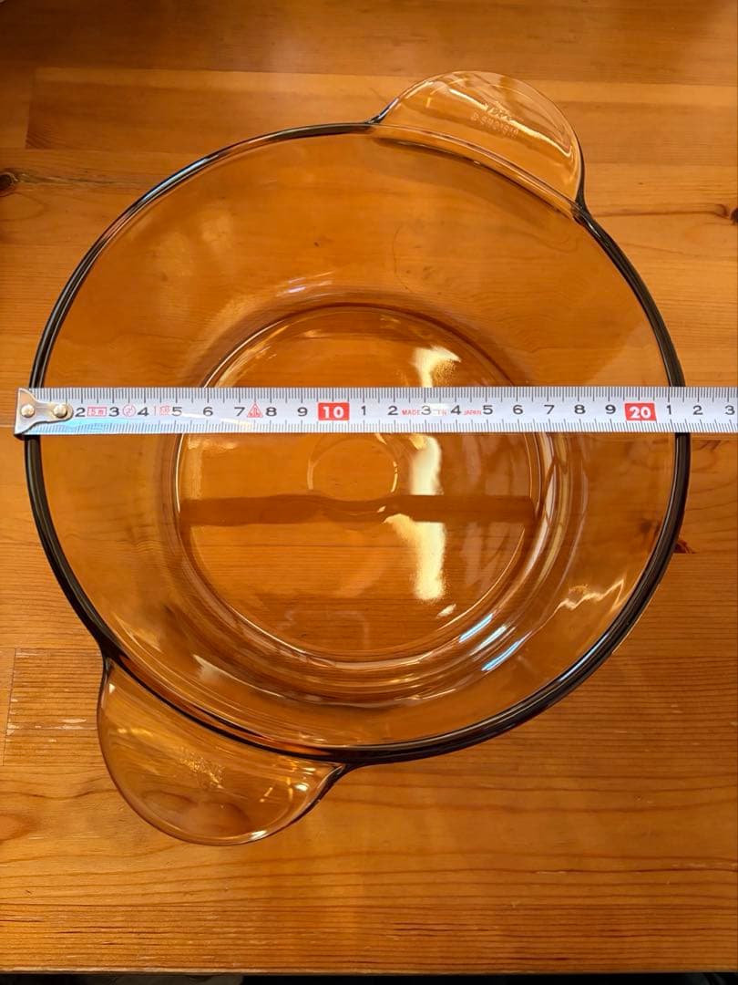 【新品未使用】フランス製ビジョン 両手鍋耐熱ガラス 大容量2.25Lビンテージ