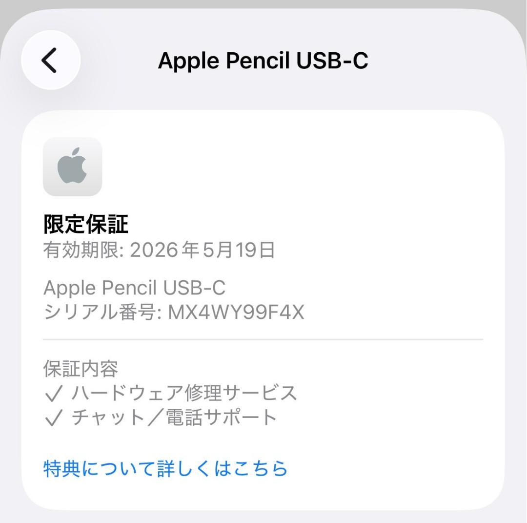 保証あり【ほぼ未使用】Apple Pencil USB-C 替え芯セット