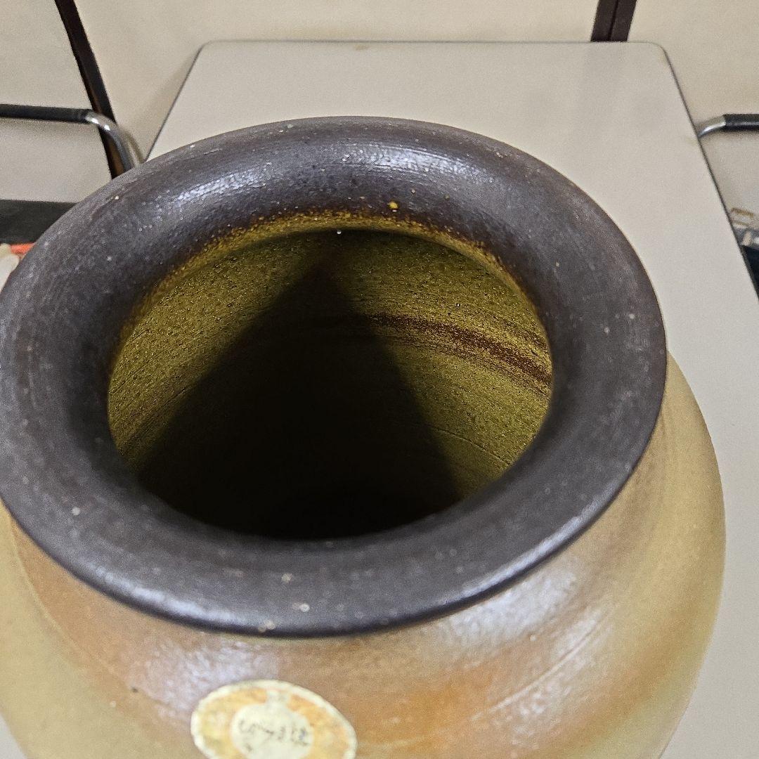 13号壺型花瓶　山水　信楽焼