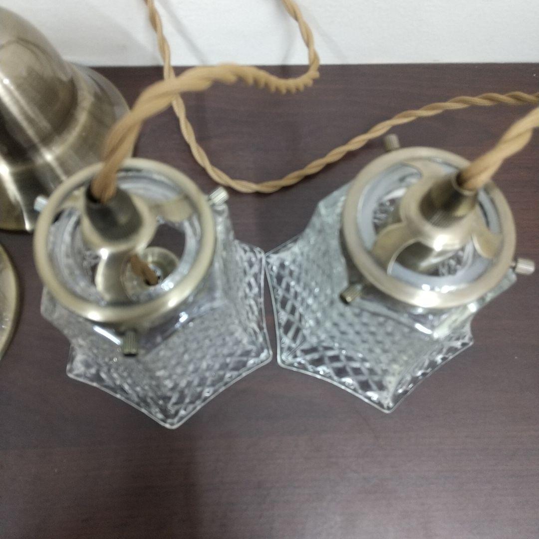 MD2 キューブ ペンダントライト 照明 ガラスシェード 2個セット