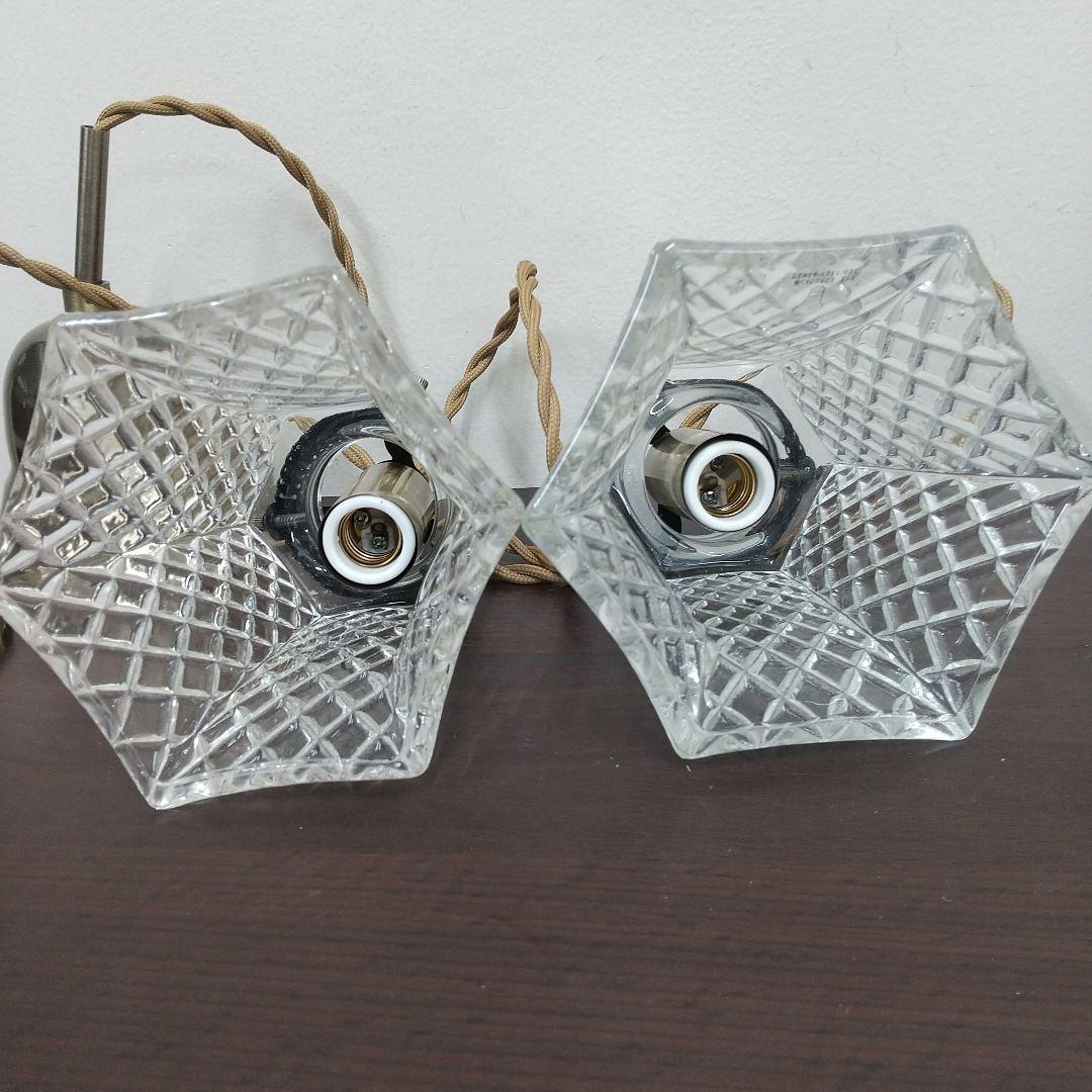 MD2 キューブ ペンダントライト 照明 ガラスシェード 2個セット