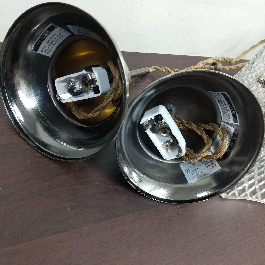 MD2 キューブ ペンダントライト 照明 ガラスシェード 2個セット