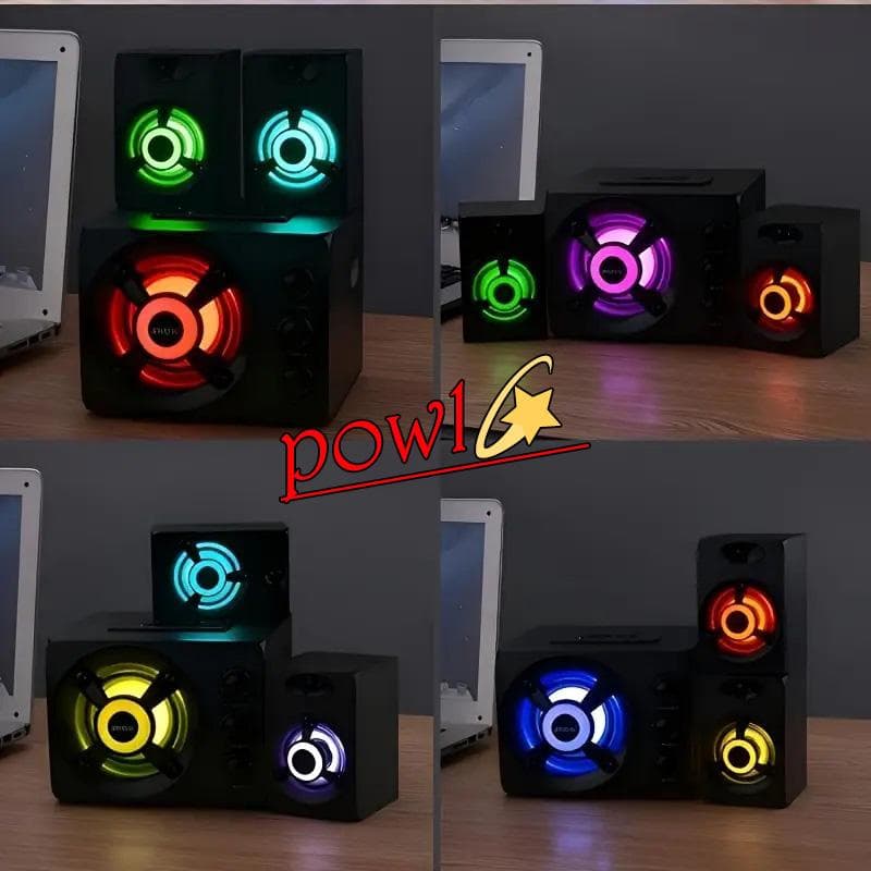 USB電源付き有線スピーカーだから音が良いサブウーファー搭載2.1ステレオ