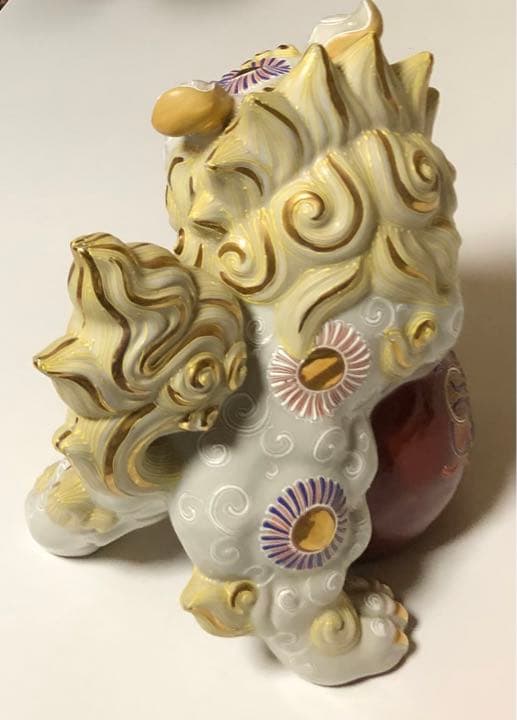 ⬛️超　超　超 稀少！！⬛️美品！⬛️九谷焼　宝獅子　白盛！！⬛️ 高さ30cm！！⬛️